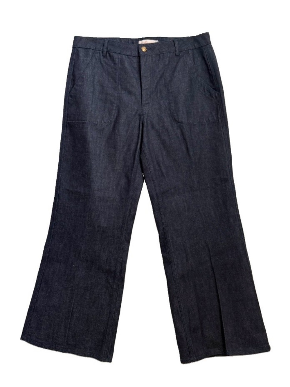 TORY BURCH Cropped Flare Jeans in Resin Rinse Color Dark Washed Women’s Size 32